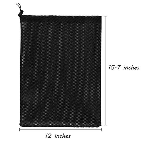 Pump Barrier Bag Pond Filter Net Mesh Strainer Drawstring Pouch Media Bag 12"x 15.7" Large Pool Water Filter for Pond Biofilter Aquarium Outdoor Swimming Clean 2 Pack