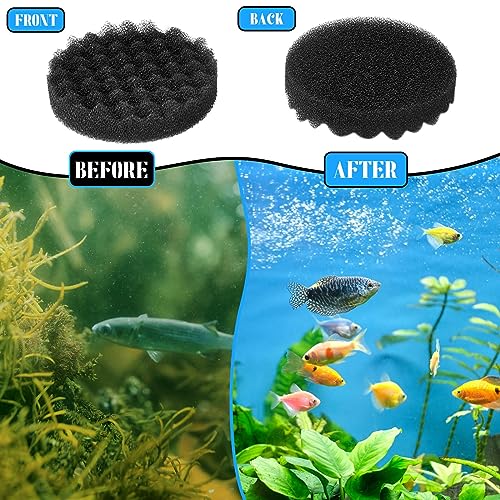 Uiifan 20 Packs Aquarium Filter Pads Bulk Compatible with Fluval Fx4/ Fx5/ Fx6 Canister Filter Media Replacement Parts Compatible with Fx4 Replacement Foam Pads Sponge Aquarium Accessories, Black