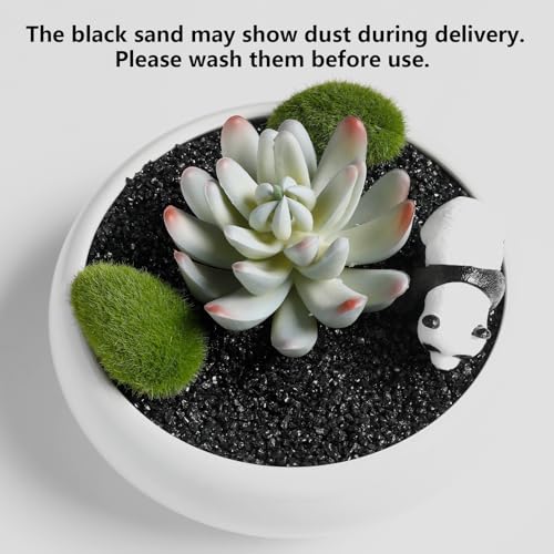Boniosz 5lb Succulents and Cactus Black Sand, Décor & Additive Tiny Stones,DIY Rocks Gravel for Bonsai, Fairy Gardening, Terrarium, Vases Fillers - color: Black Sand, size: 5lb