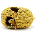 Leopard Gecko Reptile Hide Terrarium Décor Bearded Dragon Walnut Hideout Tank Accessories Decoration Cave Amphibian Habitat - style: WALNUT