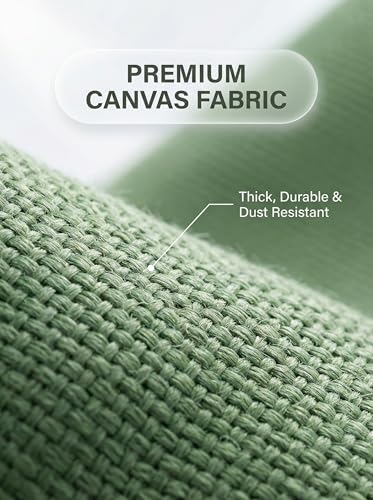 DUGATO Long Canvas Paint Brush Holder Zippered 5.7x14.8 inch, Premium Art Case for Brushes Long Handle up to 13" Length, 15 Slots Storage for Artist (Brush Not Included) - Green - color: Green, size: Large 5.7x14.8 inches