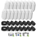 32 Pack Cat Water Fountain Replacement Filters & Pre-Filter Sponges, Includes 16 Filters & 16 Sponges for 108oz/3.2L Stainless Steel Pet Fountains – Compatible with Rellaty & Neareal