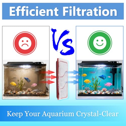 Aquarium Filter Cartridges Replacement Compatible with Whisper 3i Internal Fish Tank Filter, Multi-Layer Filter Pad with Cotton, Activated Carbon & Zeolite, 16 Pack - size: 16 Pack