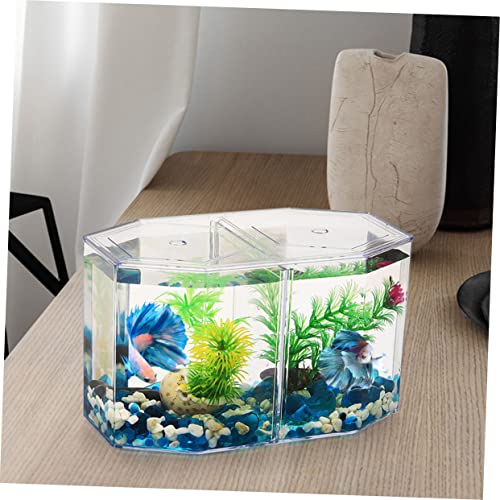 ibasenice Multi-Function Transparent Isolation Box for Betta Fish Practical Aquarium Accessory for Breeding and Easy to Clean Safe Material for Fish Tanks
