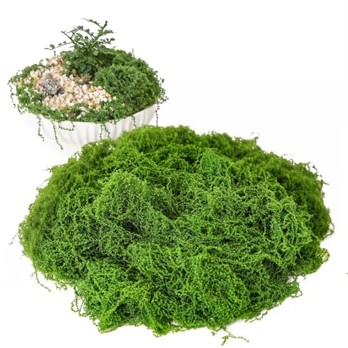 Fake Green Moss for Potted Plants Indoor,28.2oz Artificial Moss for DIY Crafts, Decorative Faux Grass for Planters, Model Making,Table Centerpieces,Walls, Wedding, Terrariums, Fairy Garden Accessories - size: 28.2oz
