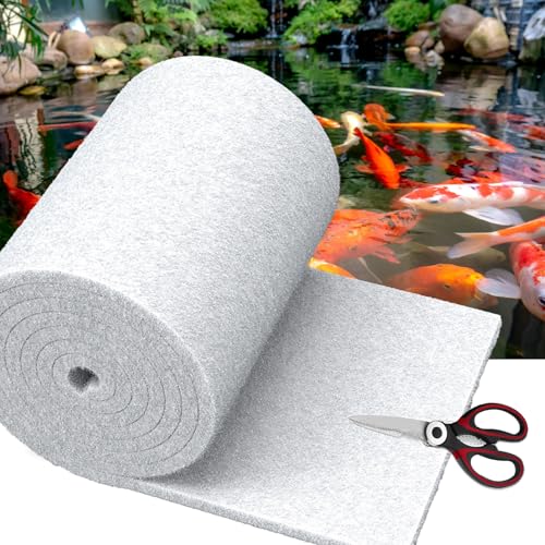 Classic Pond Filter Pad Aquarium Media 18"x72"x1", 9 Ft² White Thicker Reusable Replacement Washable Pad,Fish Pond Filter Material for Koi Outdoor Ponds Aquarium - size: 18“x72"x1"