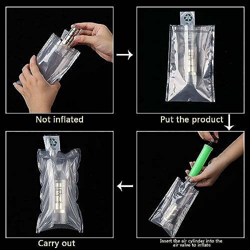 Miupoo Packaging Air Bags,Clear Plastic Inflatable Air Packaging Protector Bag with Free Pump Cushion,Air Cushion Blocking Packaging Bag,12x16 Inches,100 Pieces - size: 12x16×100 Inches