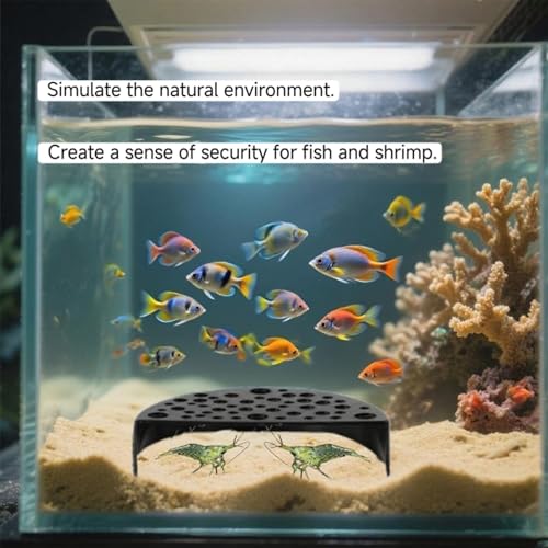 2 Pcs Aquarium Accessories Shrimp Cave,Fish Hiding Tools Supplies,Shrimp Tank Accessories for Shrimps Protection Aquarium Decoration