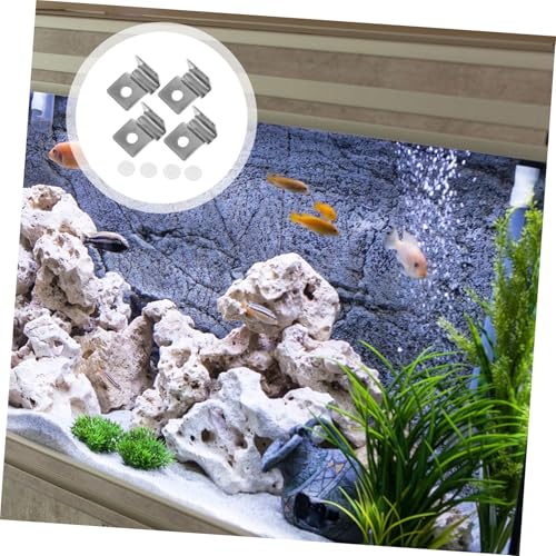UKCOCO 4pcs Fish Tank Glass Cover Brackets Aquarium Support Clips for Secure Lid Holding Easy Installation for Fish Tanks