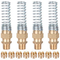 3/8” Hose x 1/2” Male Connector with Spring Guard, 4 Pack Brass DOT Air Brake Hose End Fitting with 8 Pack 3/8”Sleeve Tube - size: 3/8" Hose x 1/2" Male, style: 4pcs Connector with Spring Guard