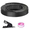 5/32" OD x 50FT DOT Air Line Black SAE J 844 PA12 Nylon Air Brake Tubing with Cutter and Teflon Tape, Pneumatic Nylon Air Line Hose for Semi Truck Trailer Air Brake System & Fluid Transfer - size: 50FT-5/32"OD