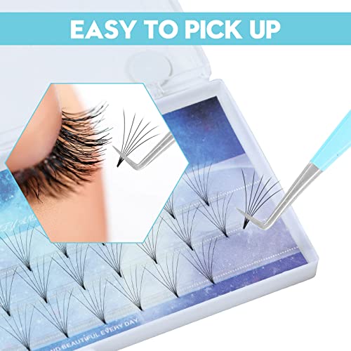 Ms.Queen Lash Tweezers for Eyelash Extensions, Precision Fiber Tip 90 Degree Tweezers for Mega Volume Lashes Extensions, Blue - style: 90 Degree Tweezers