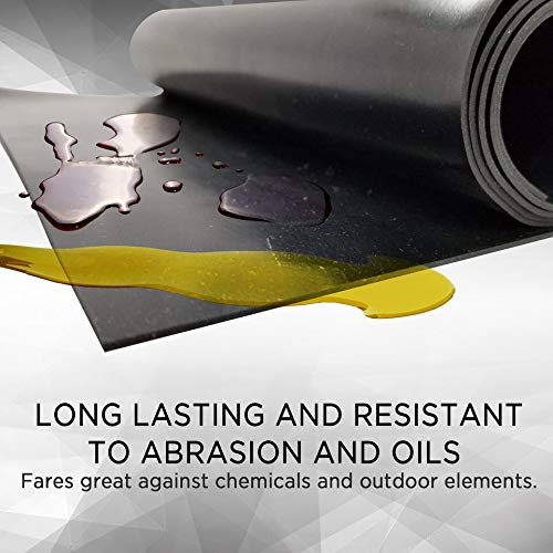 Rubber Sheet Warehouse .250" (1/4") Thick x 12" Wide x 12" Long -Cloth Inserted Neoprene Rubber Heavy Duty Strong Rubber to Tougher Projects - size: 1/4" thick 12" wide x 12" long, style: 1/4" Thick