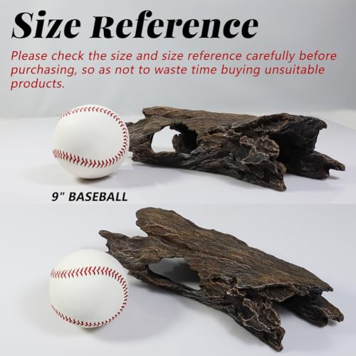 Fish Tank Decorations - Large Aquarium Decorations Air Bubbler Tree Fish House for Betta Hideout Caves Buddha Decor Temple Ruins Arched Betta Fish Accessories Reptile House Shelter Decor (Wood A-M) - color: Wood A-m