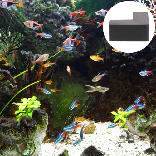 Kisangel 6pcs Black Medium Silicone Corner Protectors Anti-Collision Guard for Fish Tank and Aquarium Edges, Soft Safety Bumpers for Pets and Furniture Edge Protection