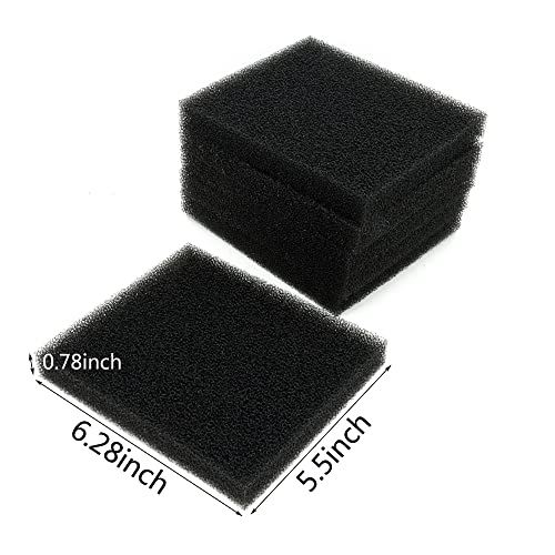ALEGI Aquarium Bio Sponge Fitler Media, 6.28 x 5.5 x 0.78 Inch Fish Tank Filter Cartridge Filter Foam Pad Inserts for ML350 (12 Pack) - size: 12 Pack