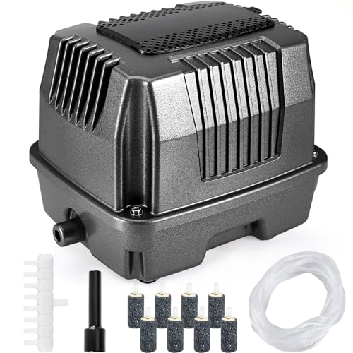 Linear Air Pond Pump, 855 GPH, Pond Aerators for Outdoor, with 8 Pcs Air Stones, for Fish Tank Koi Aquarium
