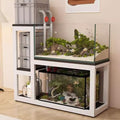 Metal Fish Tank Stand, Non-slip Pads, Multi-tiered Design, Sturdy Support(White A,90cm/35.4in) - color: White A, size: 90cm/35.4in