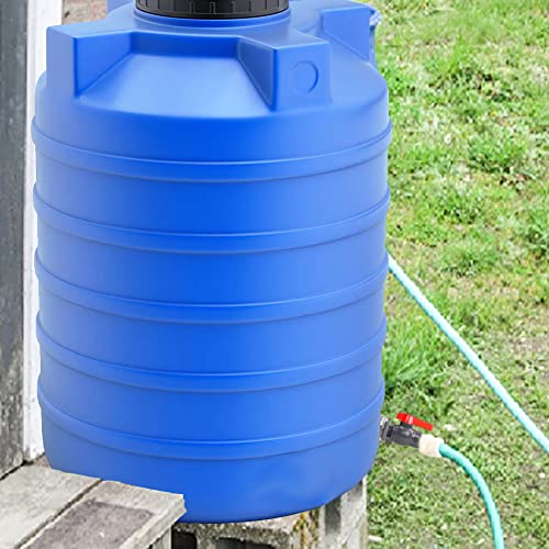 Ququyi 1/2 Inch PVC Rain Barrel Valve Spigot Kit with Ball Valve and Bulkhead Fitting Adapter for Water Tanks, Aquariums, Pools - size: 1/2"+valve