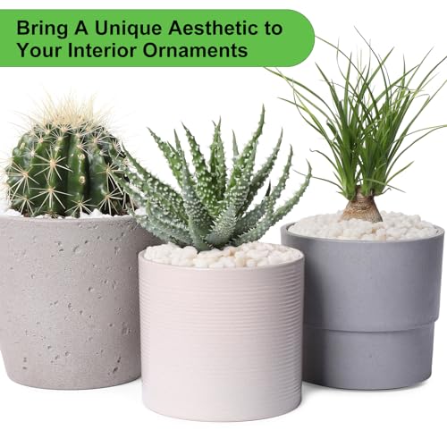 Pulovin 5 lbs White Pebbles for Vases, 3/8" Small Plant Rocks for Pots Indoor, Decorative Pea Gravel for Succulents, Bamboo, Terrarium, Landscape, Garden - color: White