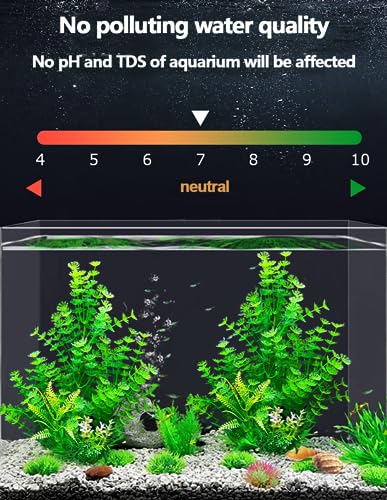 2 Pack Aquarium Decor Plastic Plants Extra Large Artificial Fish Tank Plants Tall Fish Tank Decorations- Green 12" Tall - color: Green