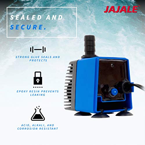 317 GPH Submersible Water Pump - Adjustable Quite Aquariums, Fountains, Hydroponics, and Pond Pump, 6.6ft Lift, 22W - 2 Pack - color: Blue; 2 Pack, size: 317 GPH