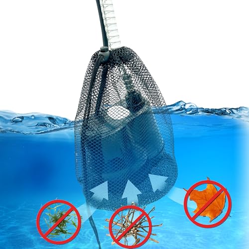 Jokari Nylon Pool Pump Filter Protection Mesh Bag with Sponge Base for 6x6x8 Inch Filters. Prevents Clogging, Protects Pump from Large Debris. Durable, Easy-to-Use Net Cover for Cleaner Pools