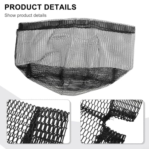 Replacement Netting for Fishing Landing Net, Nylon Mesh Bag with 66Ib Load Capacity, for Freshwater and Saltwater, 40-50cm Diameter,3 Sizes - size: 15.7"
