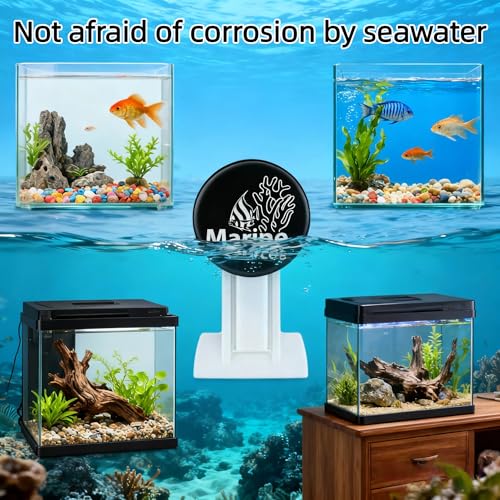 Magnetic Seaweed Feeding Clip for Saltwater Aquarium, Automatic Fish Feeder with Algae Magnet Clip, Glass Tank Accessory for Aquatic Pets, Up to 15mm Glass Thickness - color: Black-2Pcs