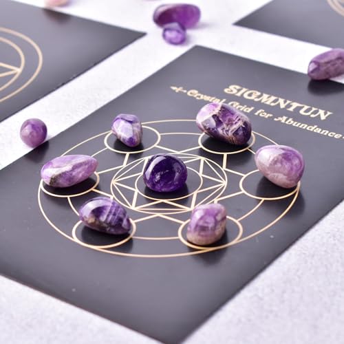 Polished Amethyst Crystals - 0.5" 10 oz Handpicked Natural Tumbled Gemstones Rocks, Pebbles for Reiki, Chakra, Healing Home Decor - color: Amethyst, size: 0.5"
