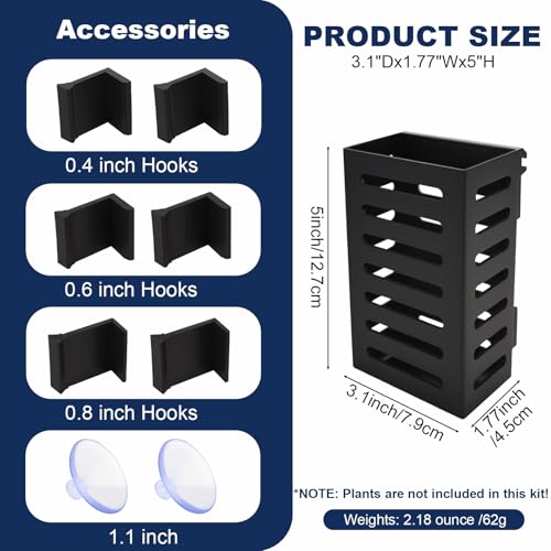 2Pack Aquarium Plant Holder Hanging Aquarium Planters with Hooks and Suction Cups Aquarium Planter Cups Fish Tank Plant Holders for Aquatic Plant Cultivation, Aquascape Decoration - color: 2Pack