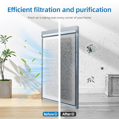 16x25 Replacement Filter Pads Compatible with SolaceAir Pristine Dynamic Air Cleaner 16x25x1 Carbon & Electrostatic Media White (6 Pack)