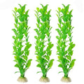 SunGrow Plastic Aquarium Plant Set, Resin Aquarium Decor, Tall Artificial Aquarium Fake Plants, Fish Tank Decorations for Tropical Fish, Plastic Plants for Goldfish, Fish Tank Accessories, 3 Pcs