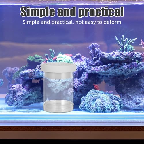 FRCOLOR Floating Aquarium Fish Breeding Box with Divider and Egg Net White Small Floating Fish Tank Isolation Incubator for Guppy Fry Hatching