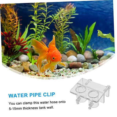 FRCOLOR Fish Tank Hose Bracket Double Holes Acrylic Tube Holder for Aquarium Fixing Clip for Aquarium Accessories