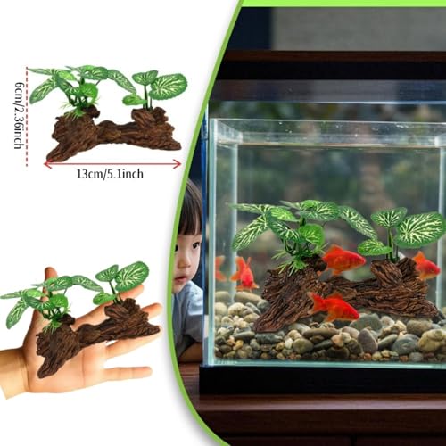 Prettyia Small Driftwood for Aquarium Driftwood Fish Tank Decorations，Aquarium Decor for Fish Tanks & Reptile Terrariumsartificial(Type-A)