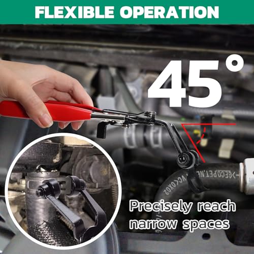 OURU 365PCS 6-25mm Spring Band Hose Clamps Assortment kit with Hose Clamp Plier, Constant Tension Hose Clamps for Fuel Lines, Silicone Vacuum Hoses, Water Pipe, Low-Pressure Air Clips - size: 365PCS (6-25mm)+ Plier