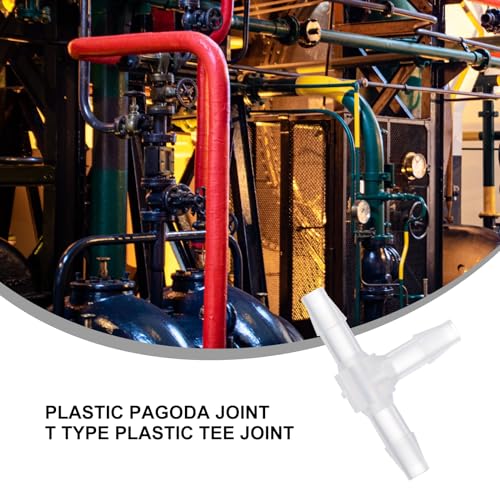 Homoyoyo 10pcs T-shaped Plastic Tee 2mm Plastic Tee Barb Fittings Aquarium Airline Hose Airline Check Valve Fish Tank 3 Way Hose Parts Air Valve