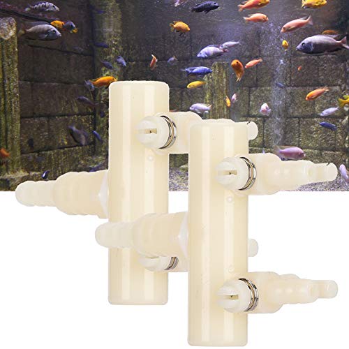 2PCS Aquarium Air Control Lever Valve, Distributor Splitter Pump Accessories Set Plastic Easy Aquarium Air Pump Special Splitter Valve with Diverter Adjustable(S 2 Heads) - color: 2 heads