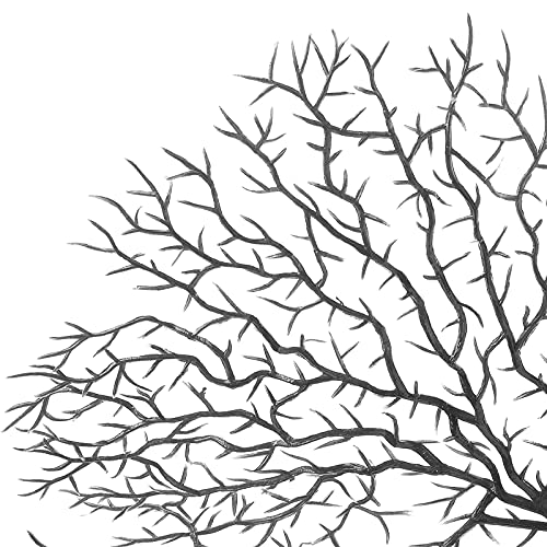 Piutouyar 2Pcs Sea Fan Coral Decorations, Black Simulation Sea Coral Branch for Aquarium Ornament Fish Tank Landscape (11.8inch+6.7inch) - color: Black