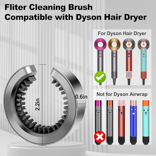 Filter Cleaning Brush Attachment for Dyson Supersonic Hair Dryer Compatible with HD01 HD02 HD03 HD04 HD08 HD15 Blow Dryers, Part NO. 969497-01