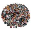 0.96LB Natural Pebbles Aquarium Decorative Crushed Stones Fish Tank Gravel Succulent Rocks Vase Filler Bulk Tumbled Polished Irregular Shaped - color: Ocean Jasper