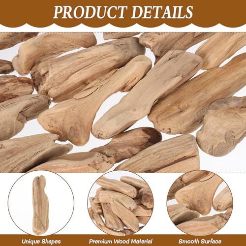 35oz Driftwood Decor for Crafts Natural Mixed Size Driftwood Pieces Small DIY Dried Wood Home Beach Wedding Table Art Decoration Garland Wooden Craft 2 Inches to 7 Inches in Length