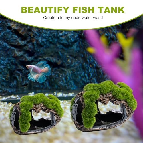 Betta Broken Barrel Decor Fish Tank Accessories, Resin Fish Hide Cave Aquarium Decoration Fish Tank Toys Hole Accessories (Small) - color: Small