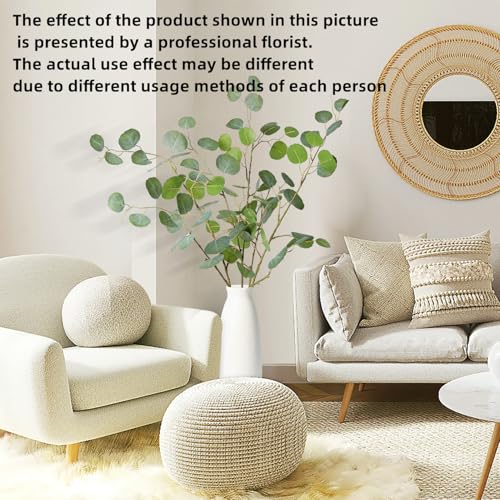 Melorca&Guilla Artificial Plants,6PCS 43.3" Faux Eucalyptus Stems Faux Branches for Vase,Greenery Stems for Shop Garden Office Home Décor - color: Green Blue Eucalyptus