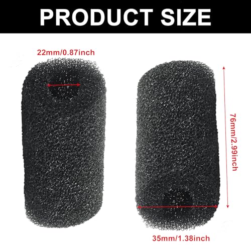Murtenze 12 Pack Pre-Filter Sponge 0.8 Inch for Aquarium Intake Filter, Replacement Foam Cover Accessories Black Foam Roll, for Fish Tank