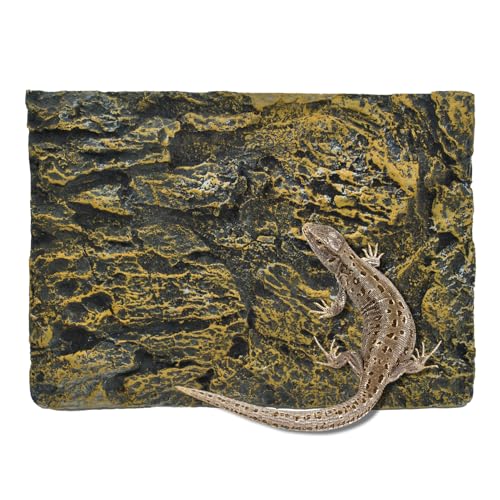 Reptile Tank Background Board Rock Terrarium Cork Background Board 3D Wall Backdrop Aquarium DéCor Backgrounds Amphibian Habitat Decoration for Lizards Leopard Gecko Bearded Dragons Turtle