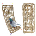 2Pcs Bird Seagrass Mat 20.5×8'' Natural Grass Woven Net Hammock Hanging on Cage Parakeet Climbing Rope Ladder Chew Toys for Lovebird Cockatiel Conure Budgie Cockatoo - size: 2Pcs 20.5×8''
