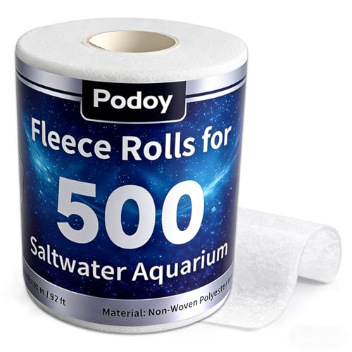 Replacement Fleece Roll Compatible with Red Reef 500, Aquarium Automatic Filter Media Roll for Saltwater & Reef Tanks, High-Density Mechanical Filtration, 1 Pack