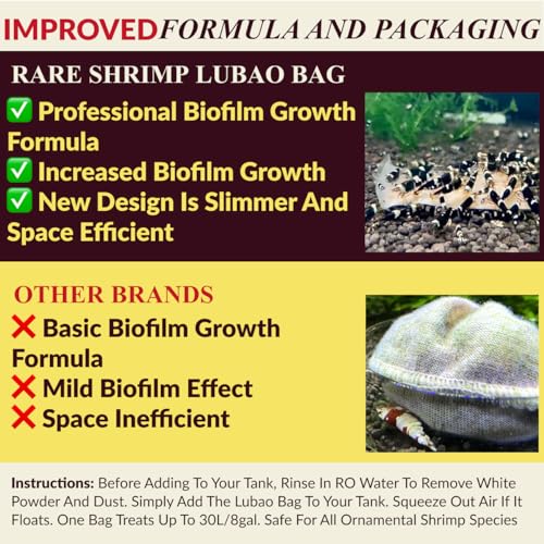 Aquarium Shrimp Culture Bag Lu Bao Ball - Premium Bio Bag Biofilm for Crystal Red, Caridina & Neocaridina Breeding - Natural Supplement 25 Pack - size: 1.25 Ounce (Pack of 25)